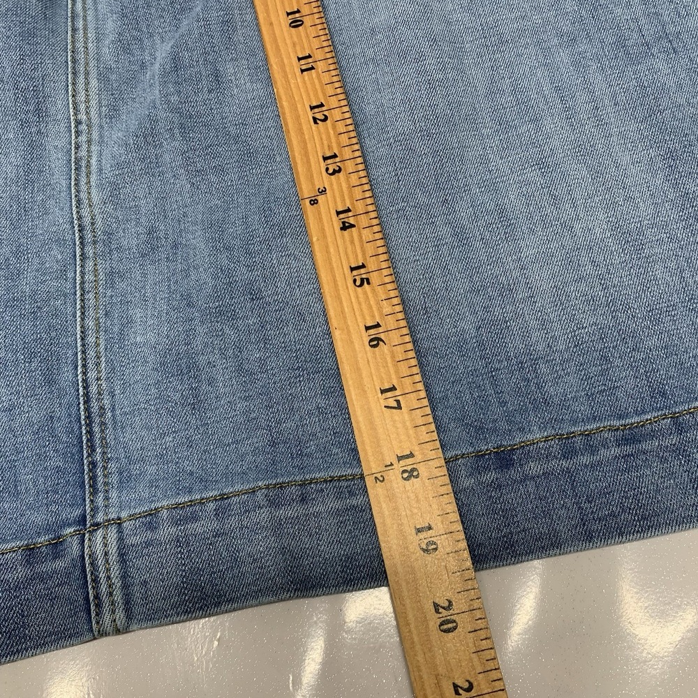 Talbots Denim Skirt 16 Above Knee A‎ Line Blue Stretch Pockets Cotton Blend - Picture 7 of 7